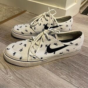 Nike SB Stefan Janoski Canvas Skateboarding Shoes Low Top Sneaker White Black 11